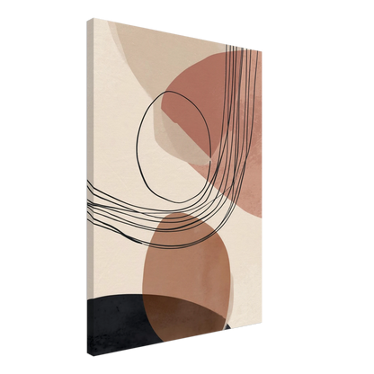 Modern Shapes II – Abstrakte Balance in warmen Tönen Leinwand 50x70 cm - Pixara