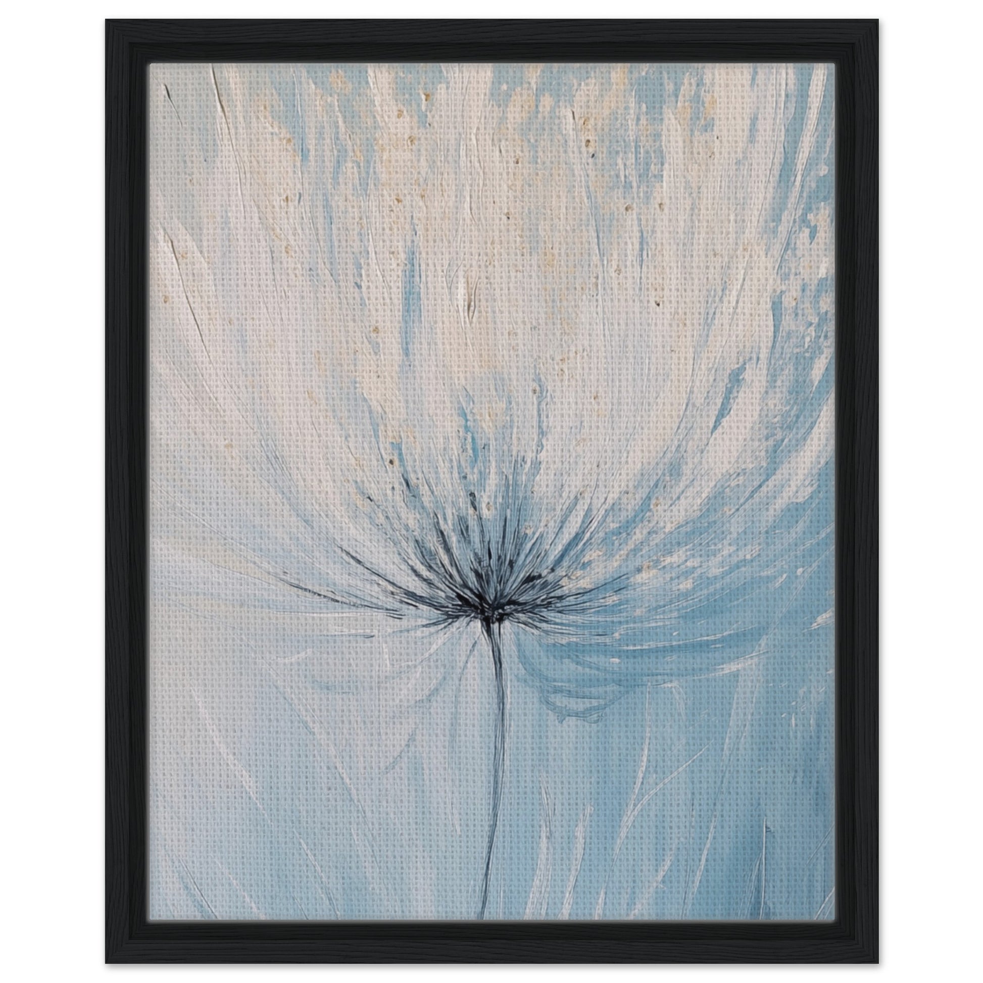 Blühende Sanftheit - Gerahmte Leinwand Schwarzer Rahmen 40x50 cm - Pixara