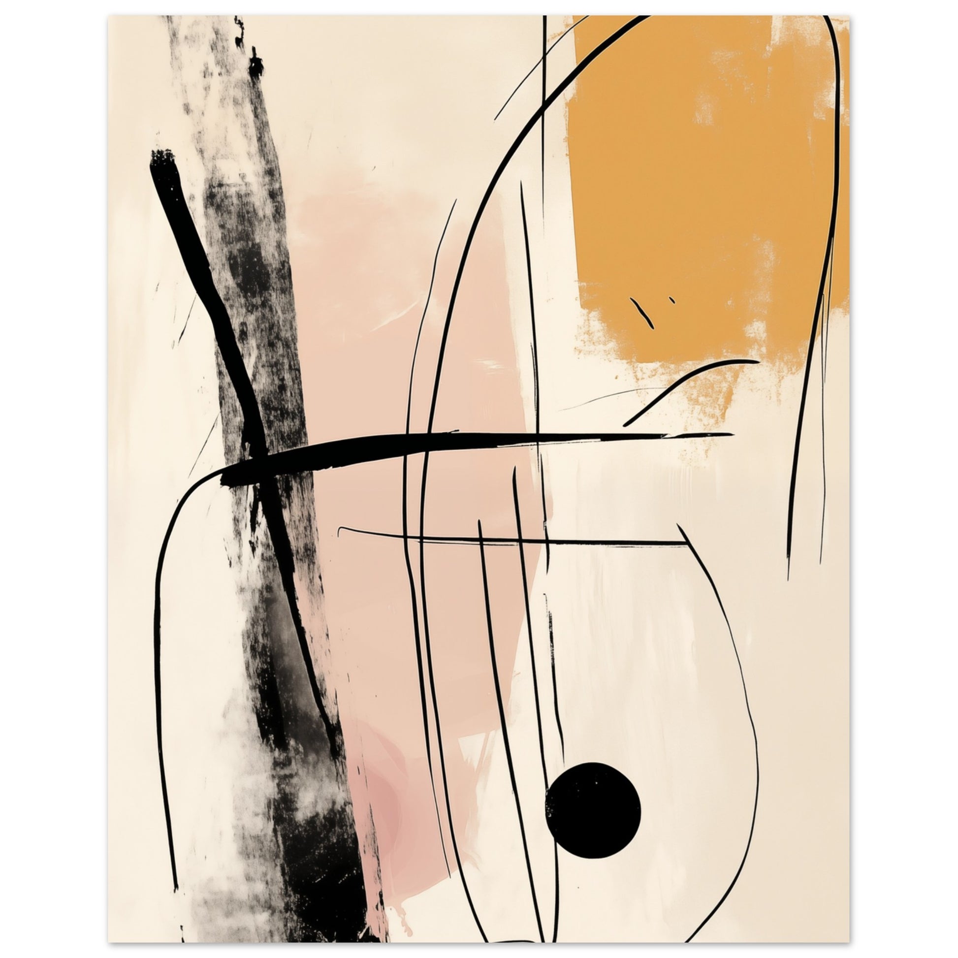 Abstrakte Linienkunst Poster 40x50 cm - Pixara