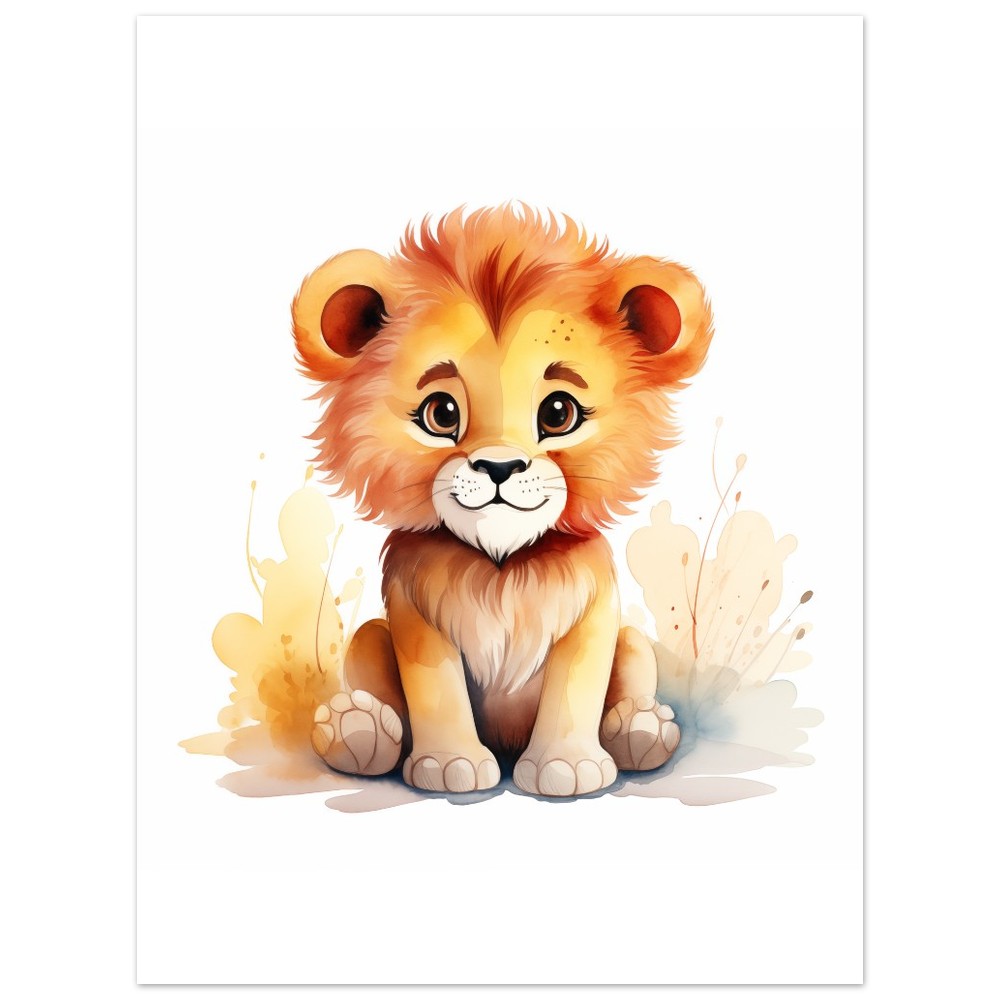 Löwe "Leo" Poster 30x40 cm - Pixara