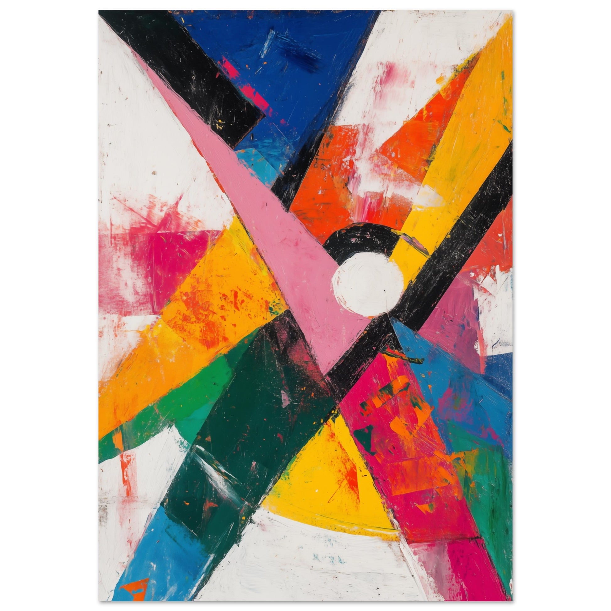 Abstraktes Farbspiel der Energie Poster 70x100 cm - Pixara