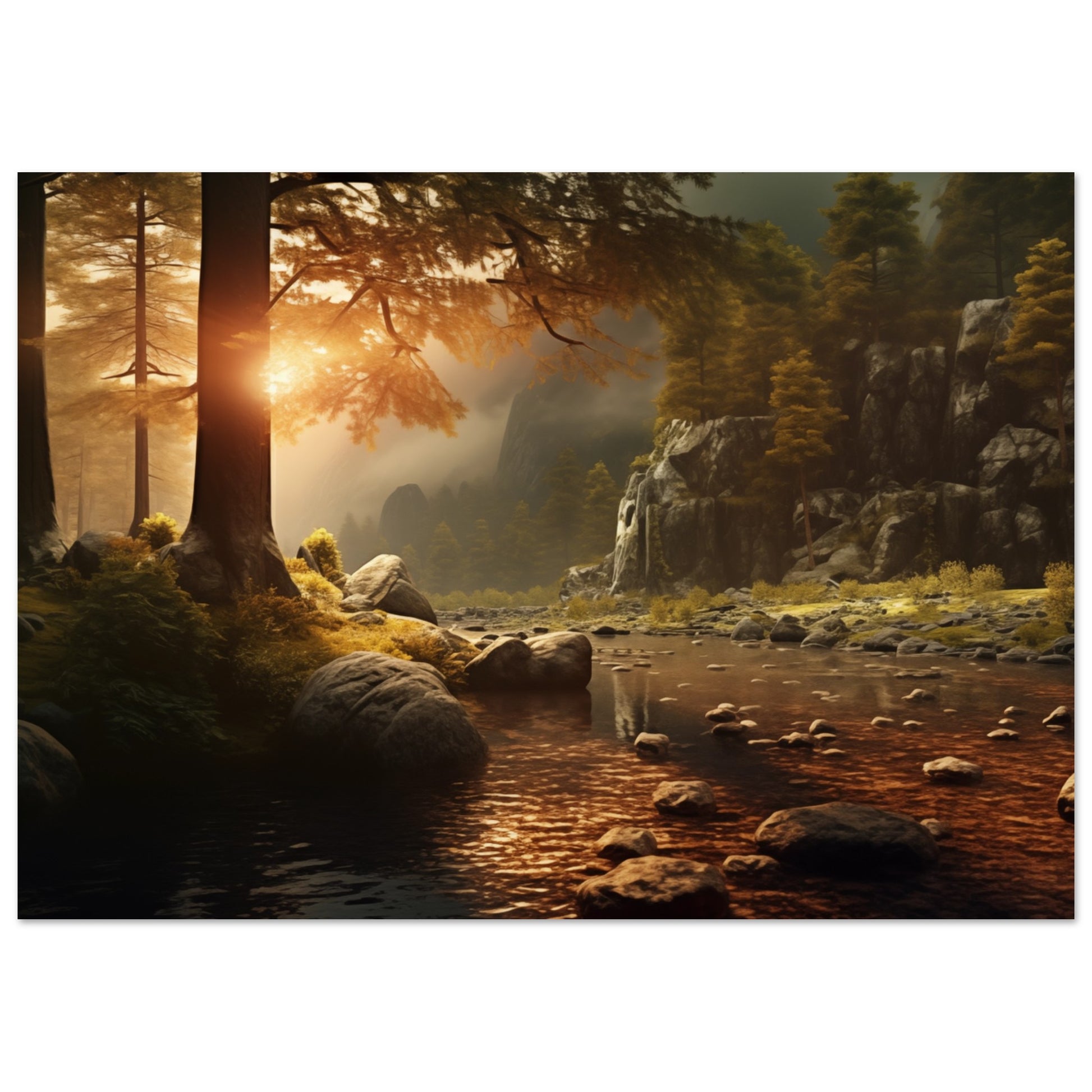 Herbstliche Reflexion Poster A4 21x29.7 cm - Pixara