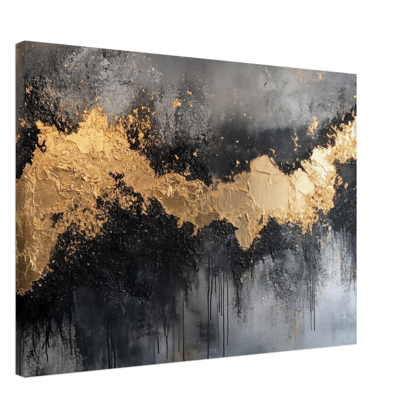 Golden Eclipse Leinwand 50x70 cm - Pixara