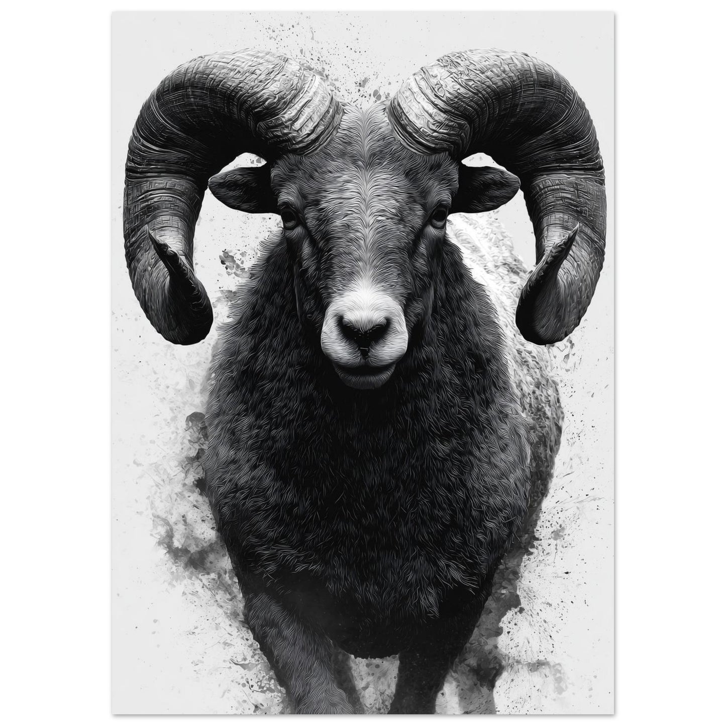 Widder – Schwarzweiß Fine-Art Porträt 50x70 cm - Pixara