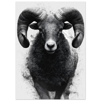 Widder – Schwarzweiß Fine-Art Porträt 50x70 cm - Pixara