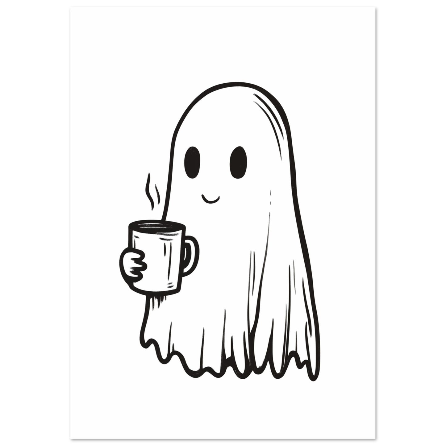 Spooky Coffee Ghost A4 21x29.7 cm - Pixara