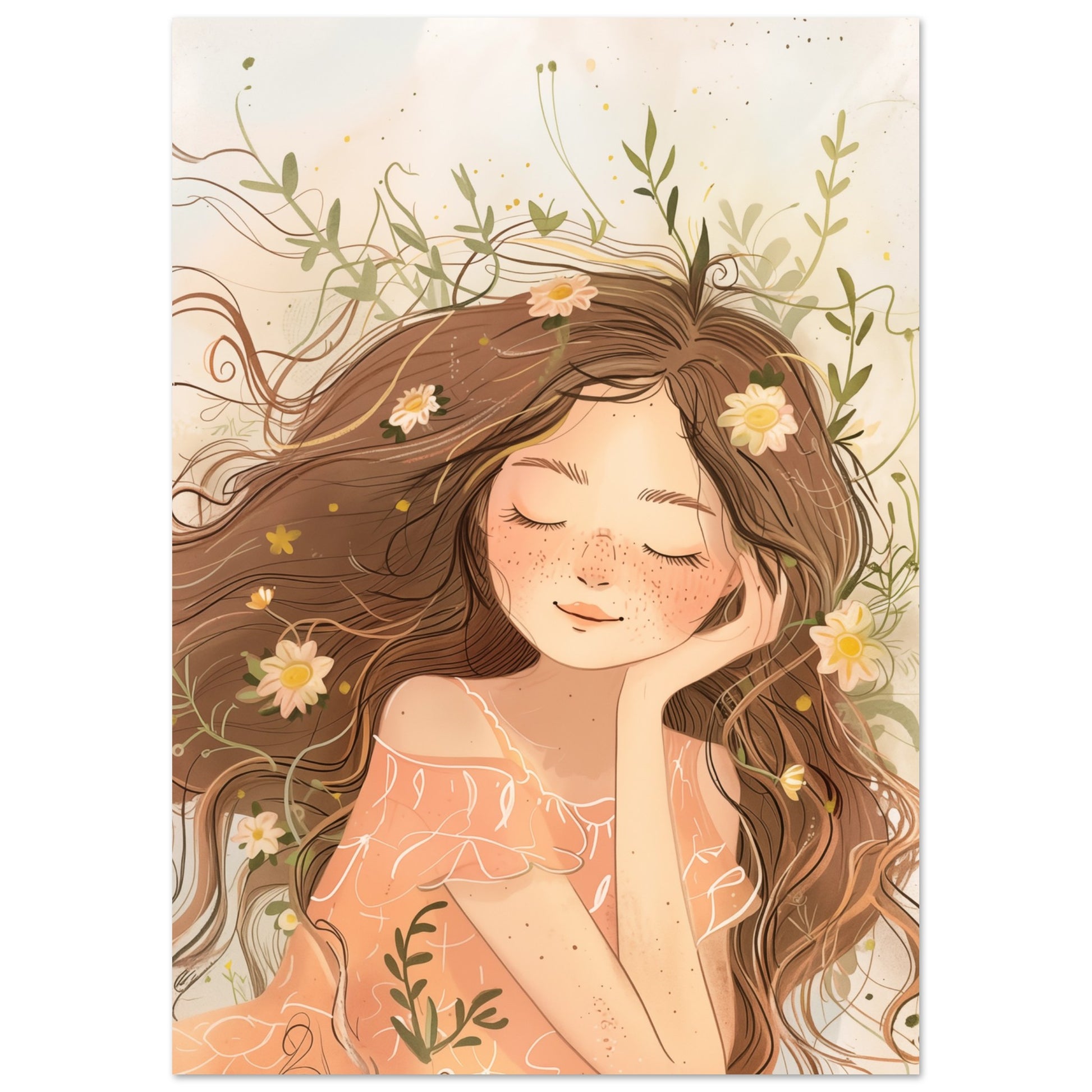 Flora, die Träumerin A4 21x29.7 cm - Pixara