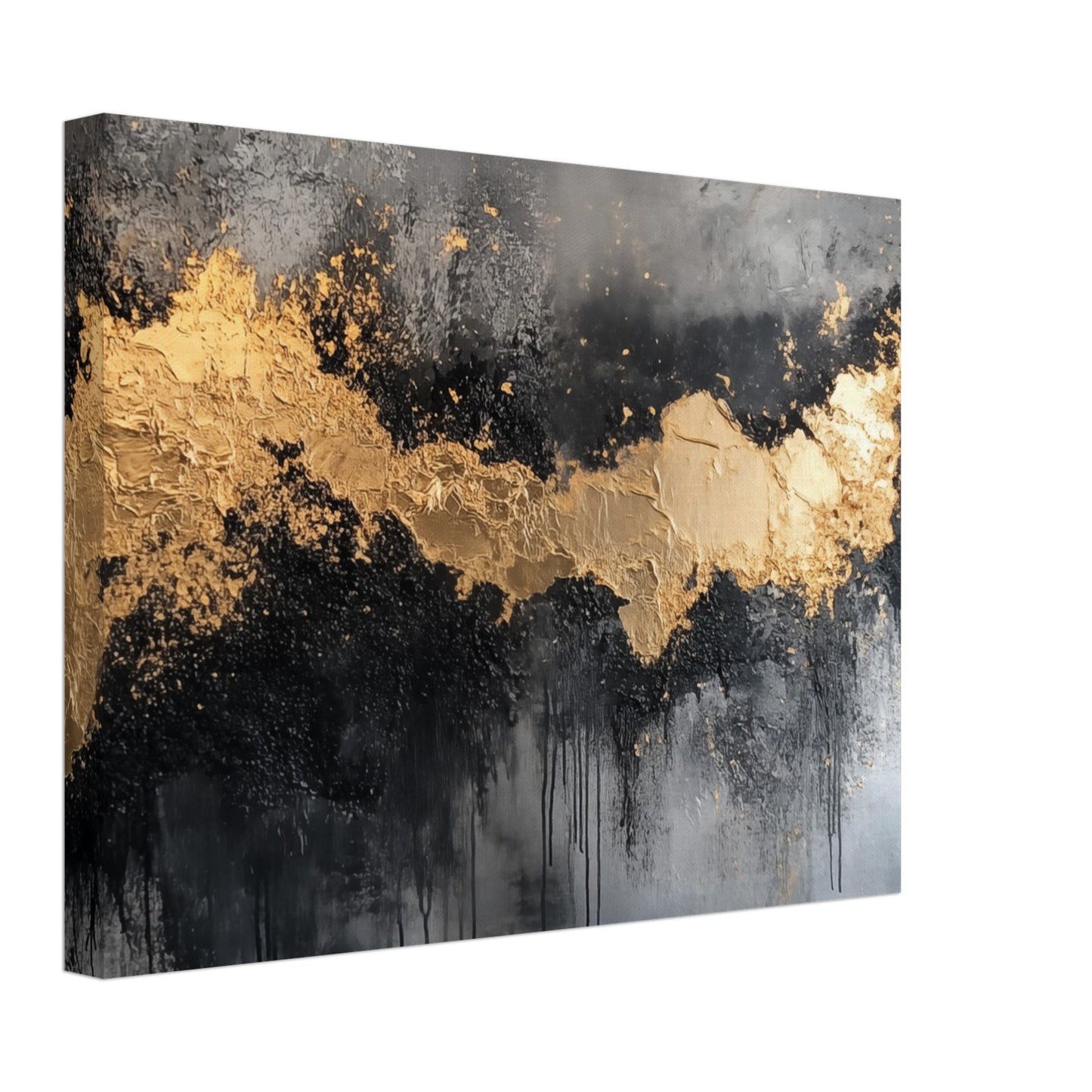 Golden Eclipse Leinwand 30x40 cm - Pixara