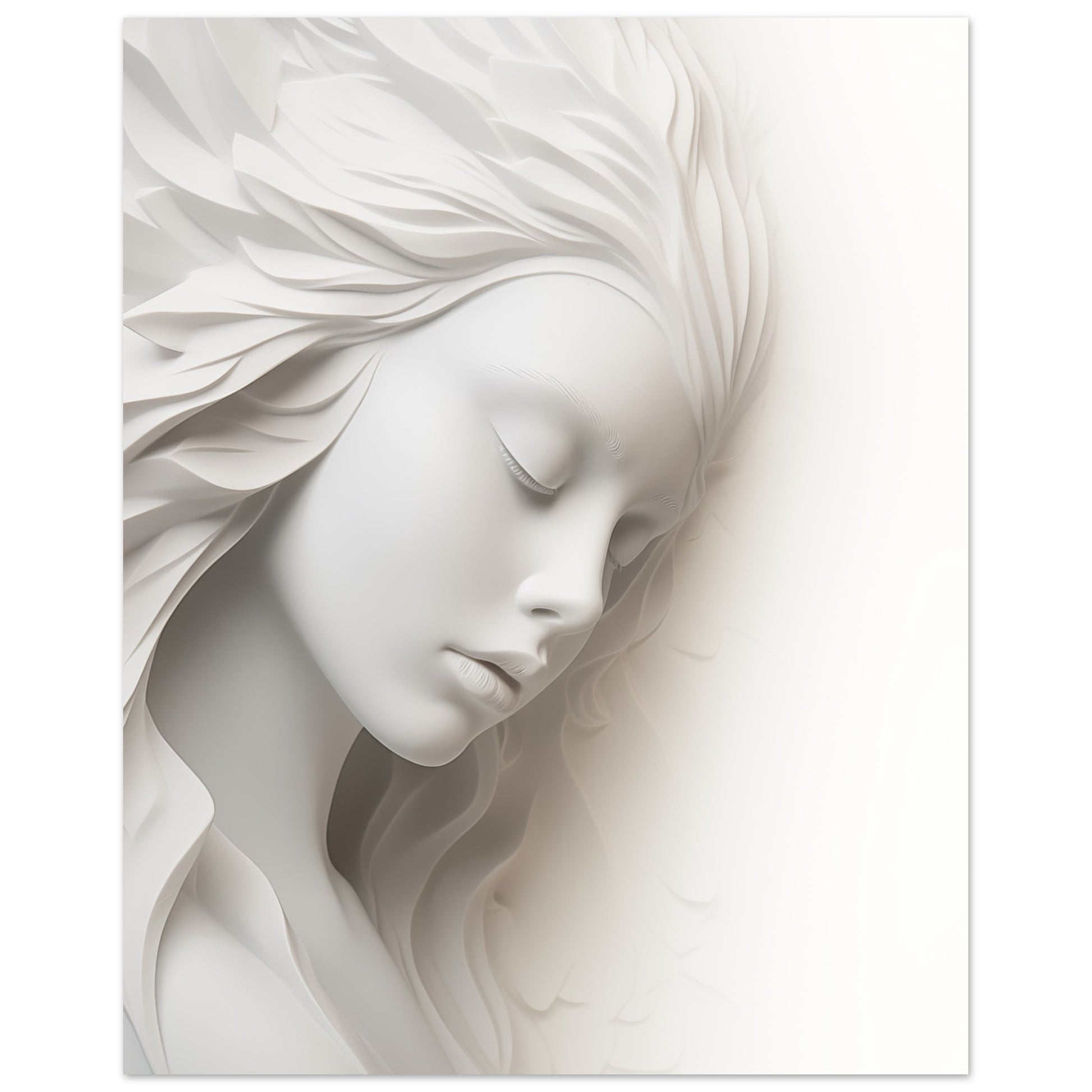 Gedankenstille in Marmor Poster 40x50 cm - Pixara