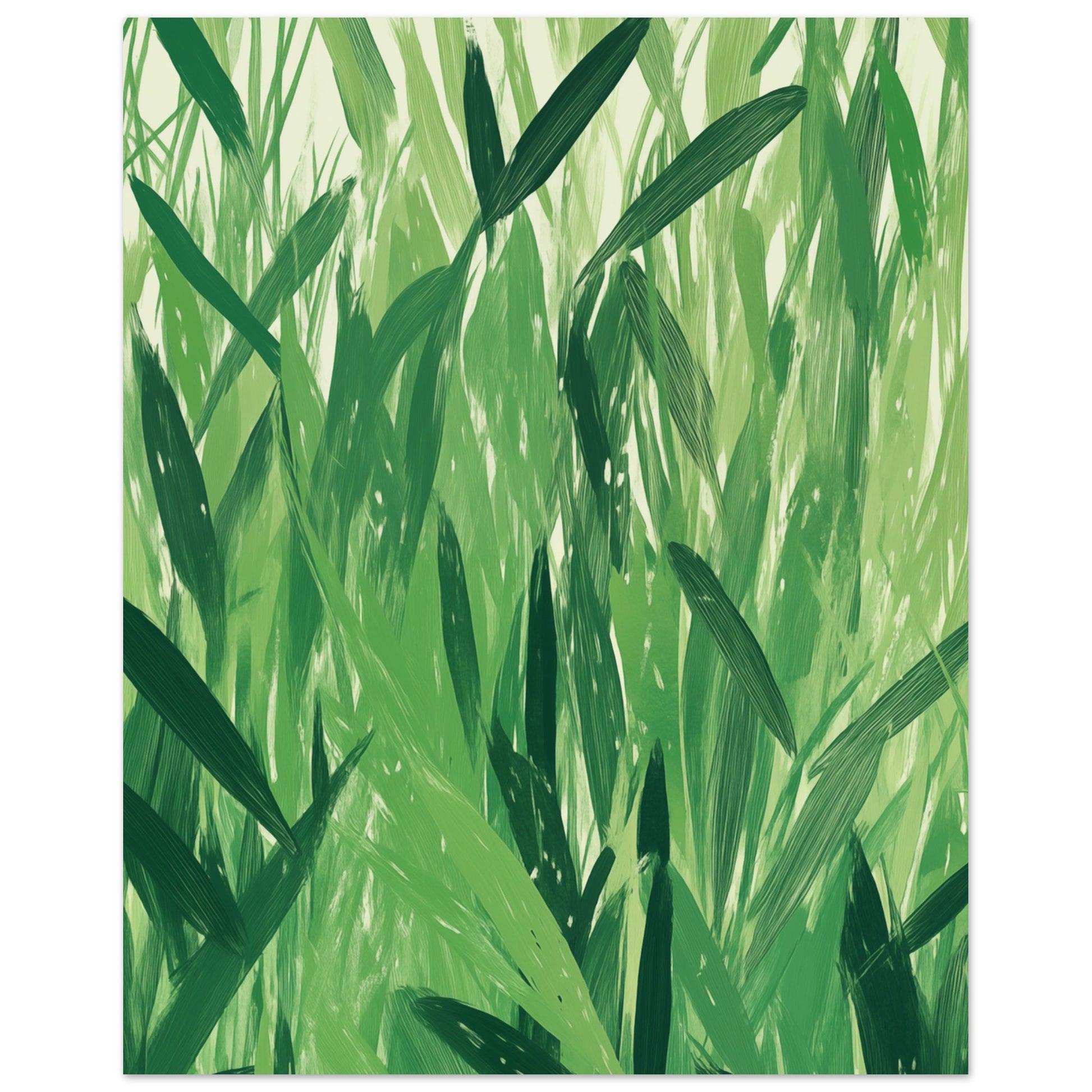 Grüne Harmonie – Abstrakte Natur Poster 40x50 cm - Pixara