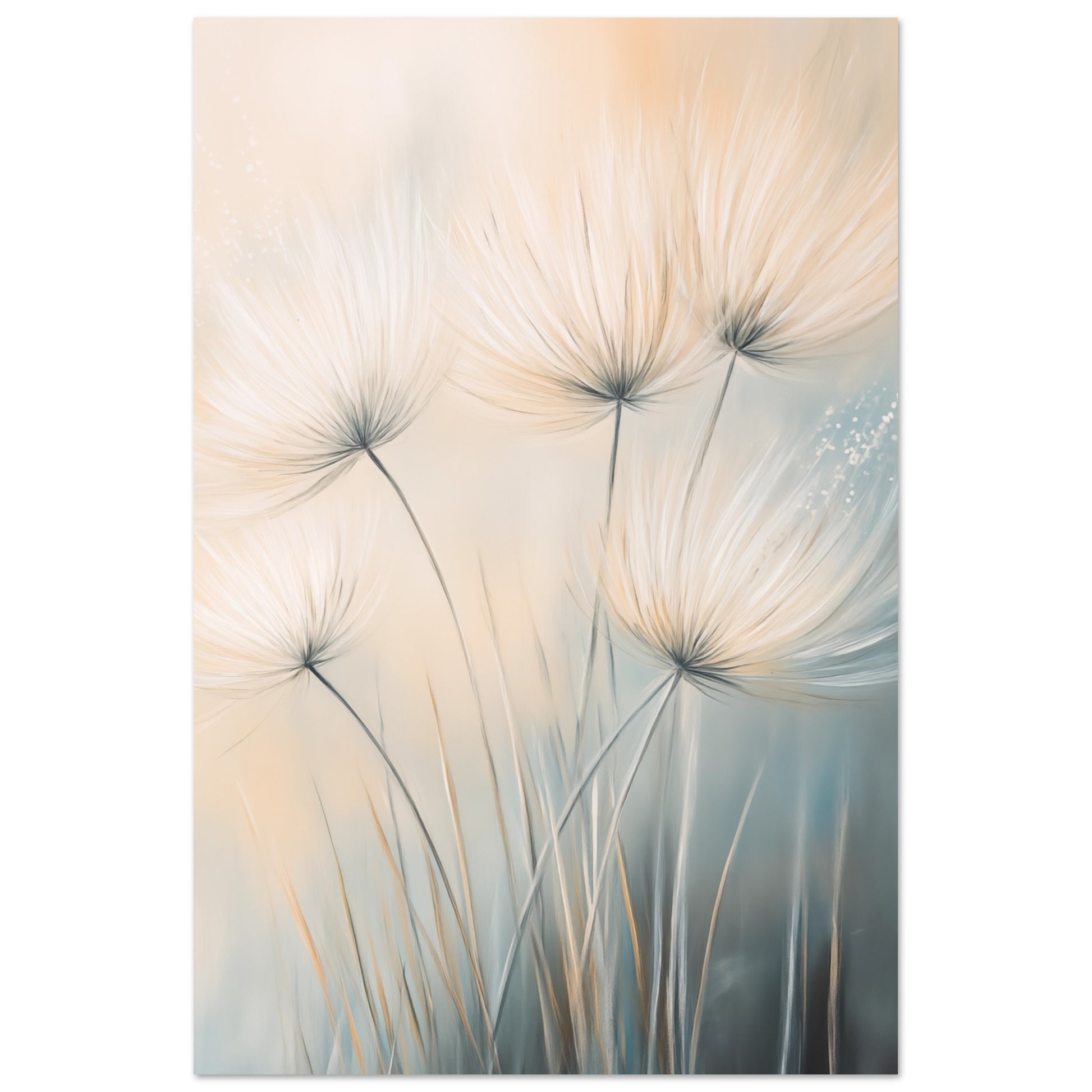 Sanfte Pusteblumen im Wind Poster 60x90 cm - Pixara