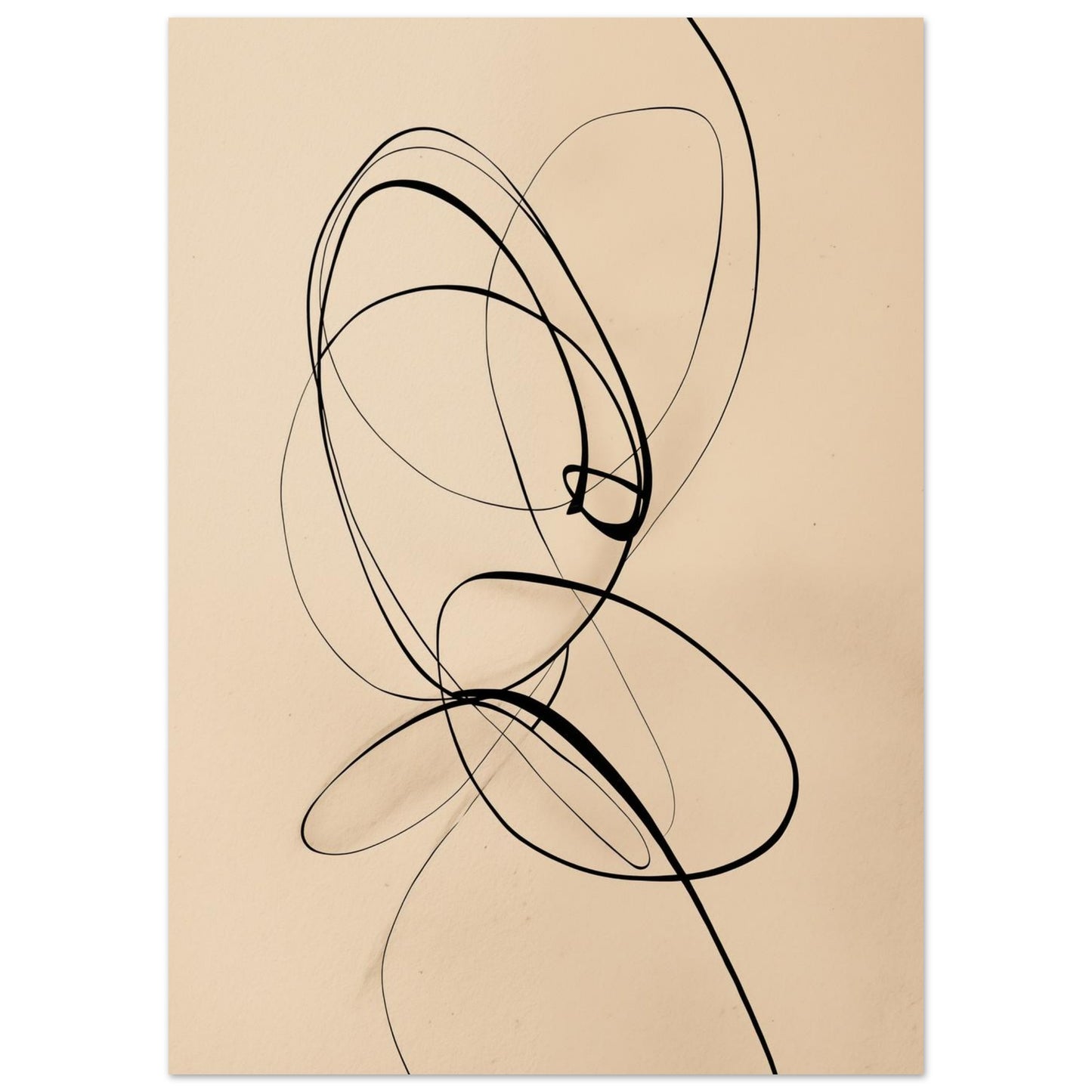 Tanz der Linien – Abstrakte Bewegung in Minimalismus 50x70 cm - Pixara
