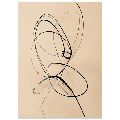 Tanz der Linien – Abstrakte Bewegung in Minimalismus 50x70 cm - Pixara