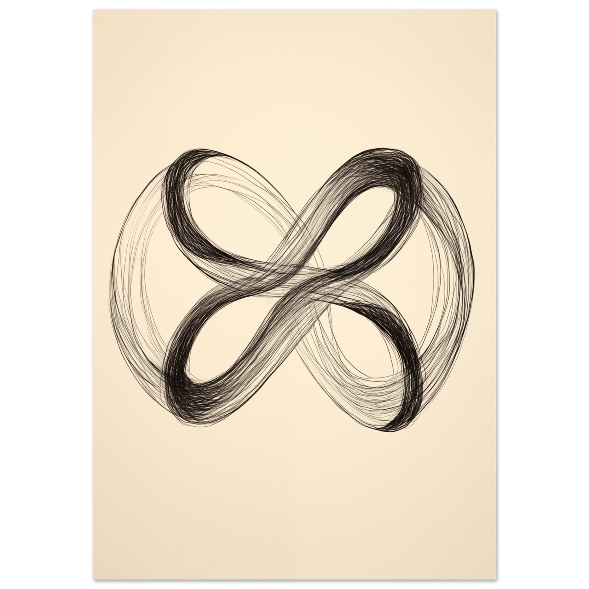 Unendlichkeit – Minimalistische Linienkunst 21x29.7 cm - Pixara