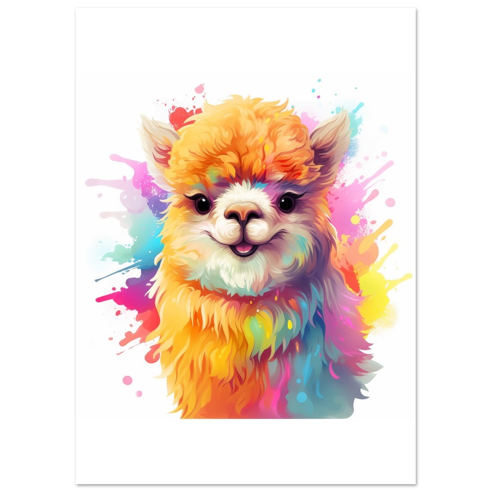 Alpaka "Alfie" Poster 50x70 cm - Pixara