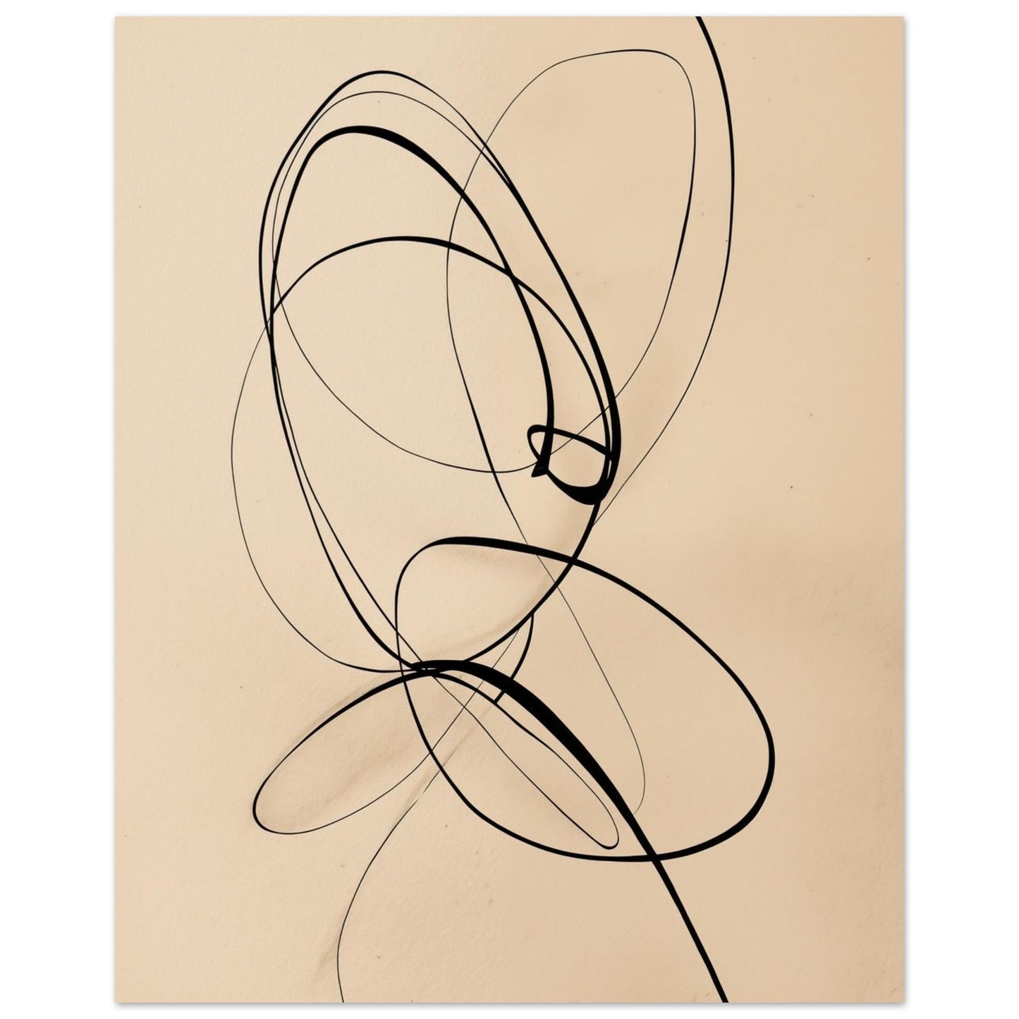Tanz der Linien – Abstrakte Bewegung in Minimalismus 40x50 cm - Pixara