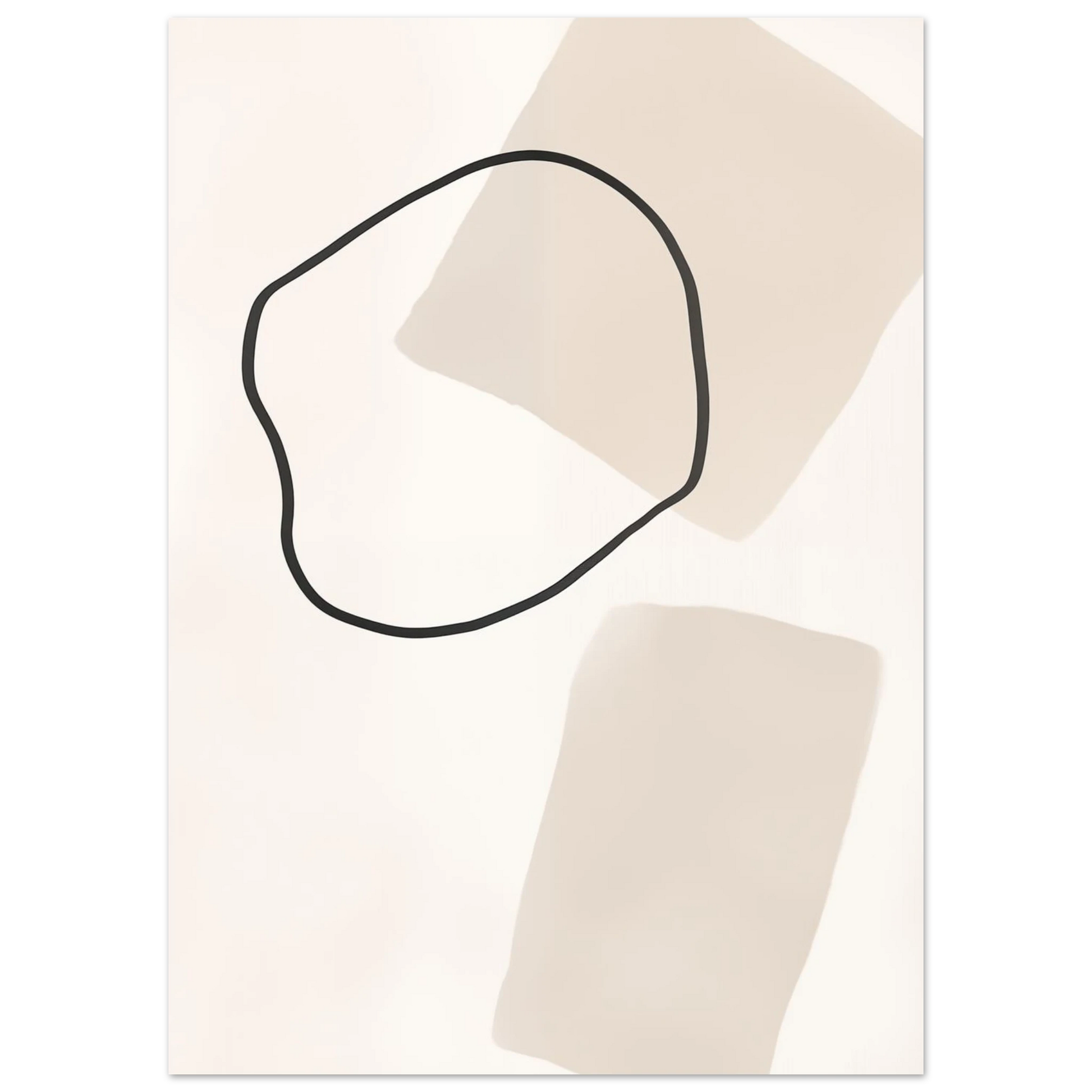 Abstrakte Balance in Beige Poster 50x70 cm - Pixara