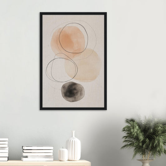 Balance der Kreise | Gerahmte Leinwand - Pixara