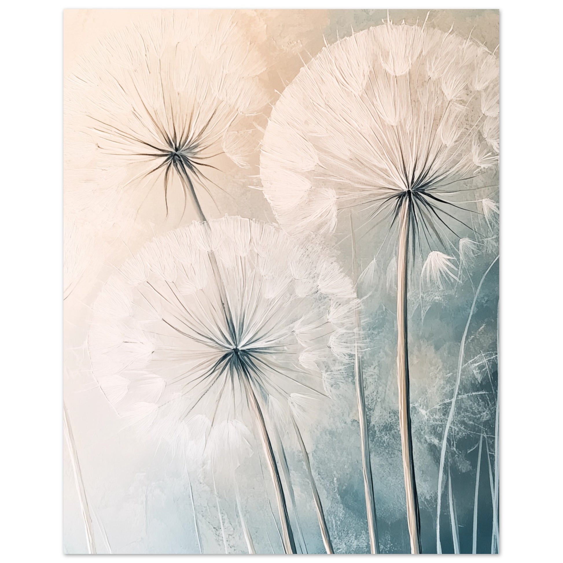 Zarte Pusteblumen Poster 40x50 cm - Pixara