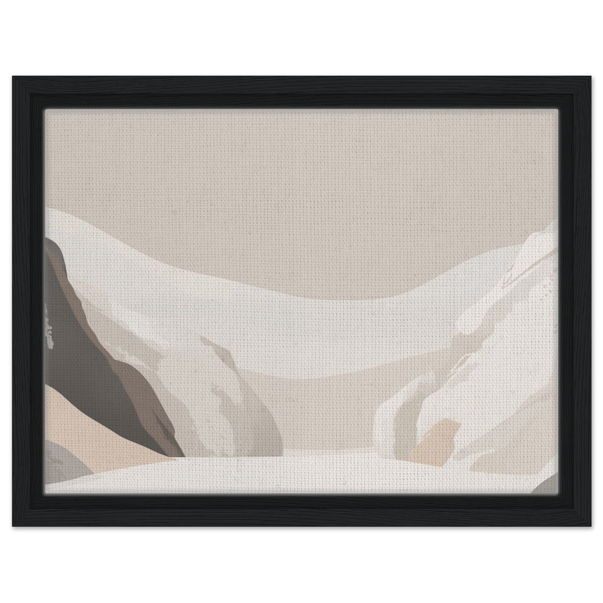 Serenity of Earth Tones | Gerahmte Leinwand Schwarzer Rahmen 30x40 cm - Pixara