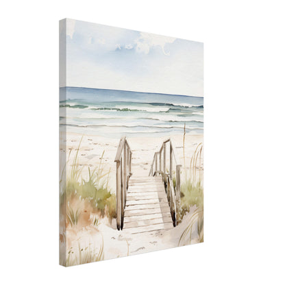 Strandzugang Leinwand 40x50 cm - Pixara