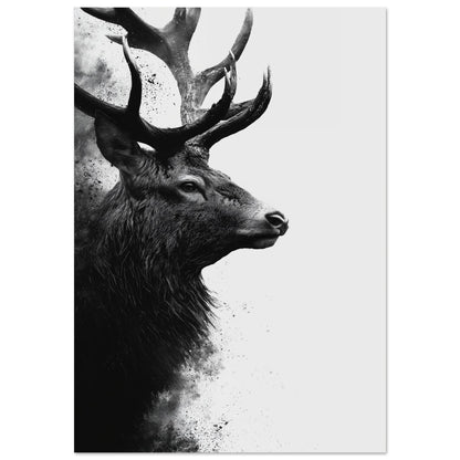 Hirsch – Schwarzweiß Fine-Art Porträt 70x100 cm - Pixara