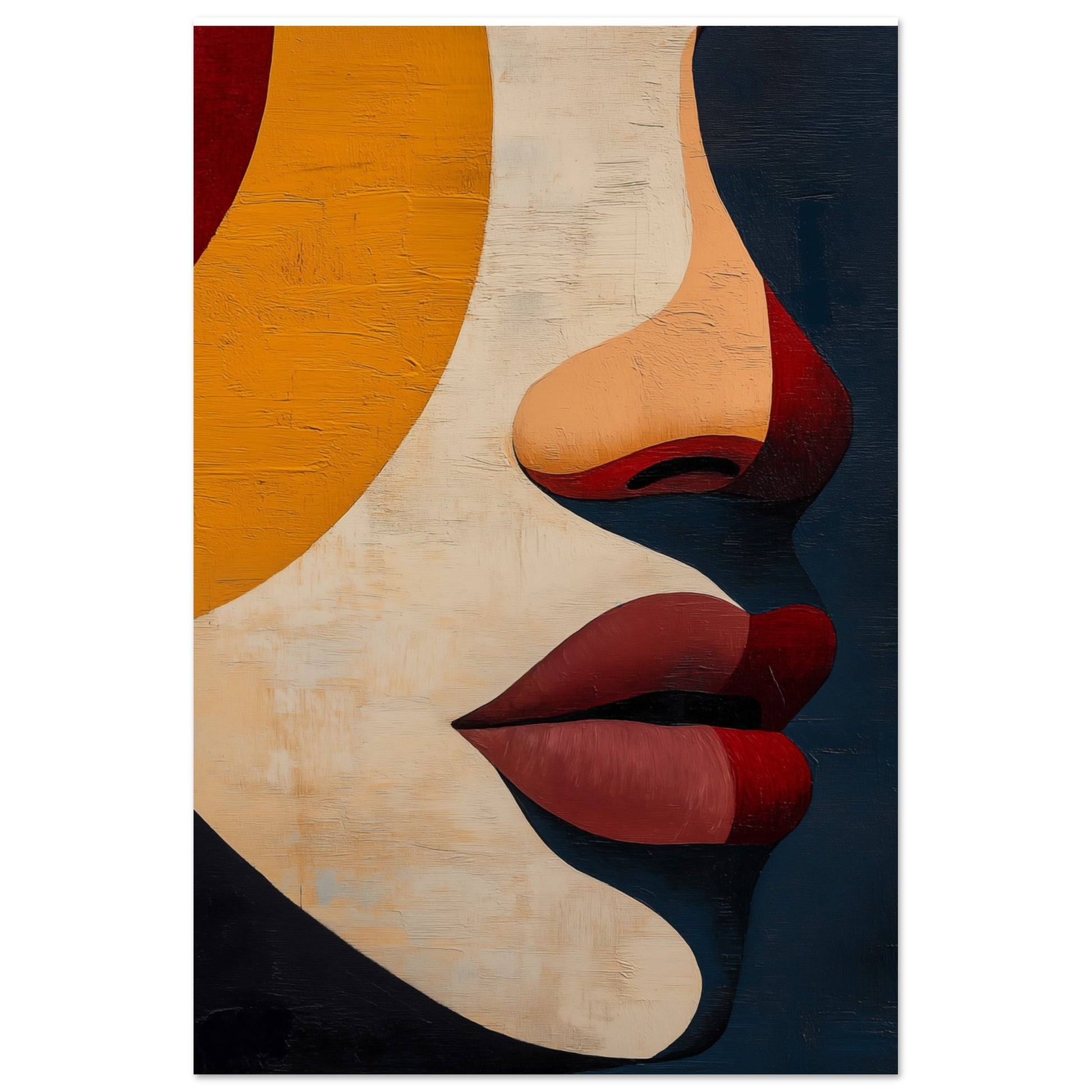 Abstrakte Geometrie eines Gesichts Poster 60x90 cm - Pixara