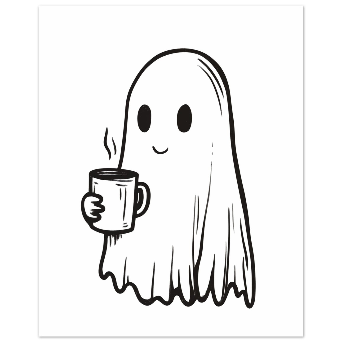 Spooky Coffee Ghost 20x25 cm - Pixara