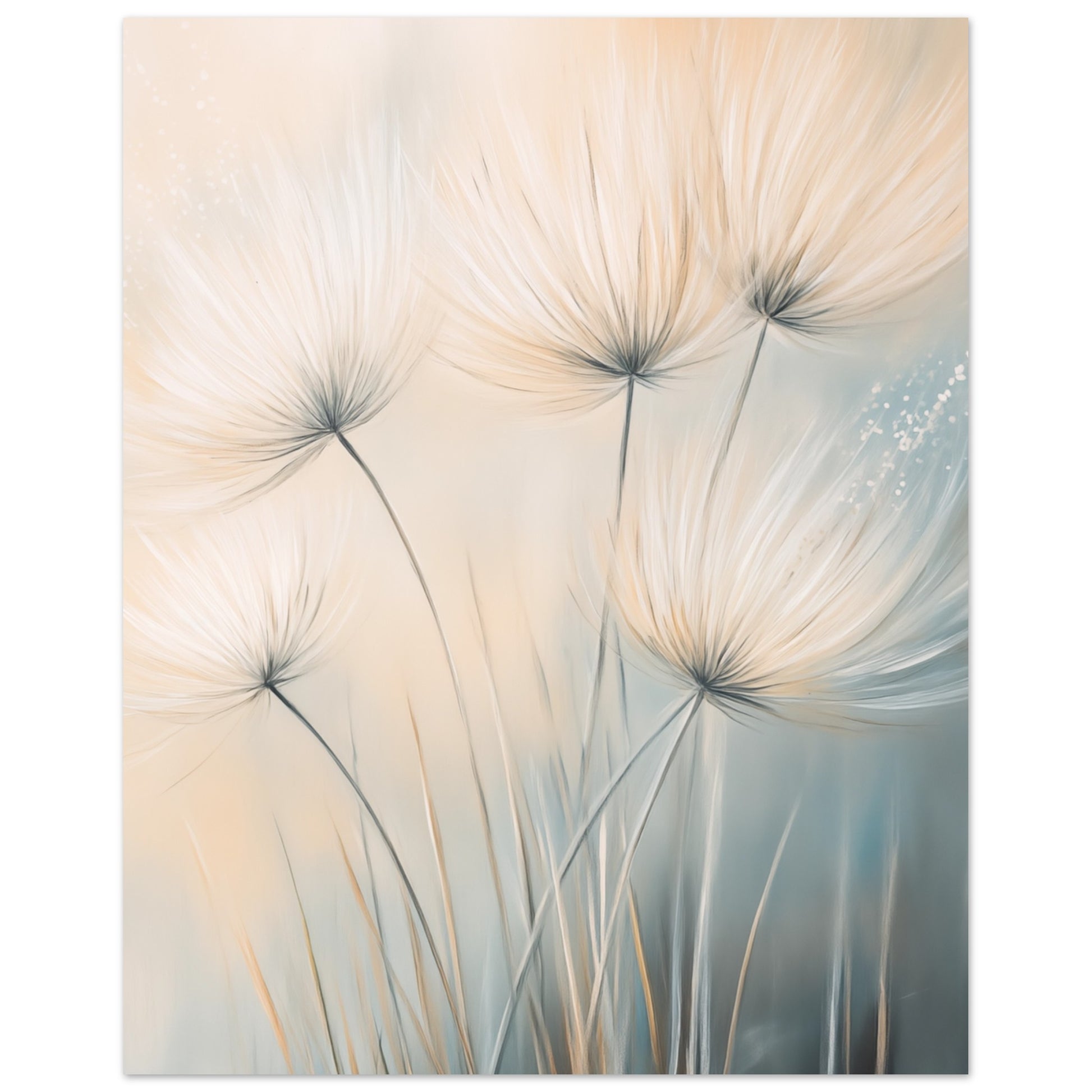 Sanfte Pusteblumen im Wind Poster 20x25 cm - Pixara