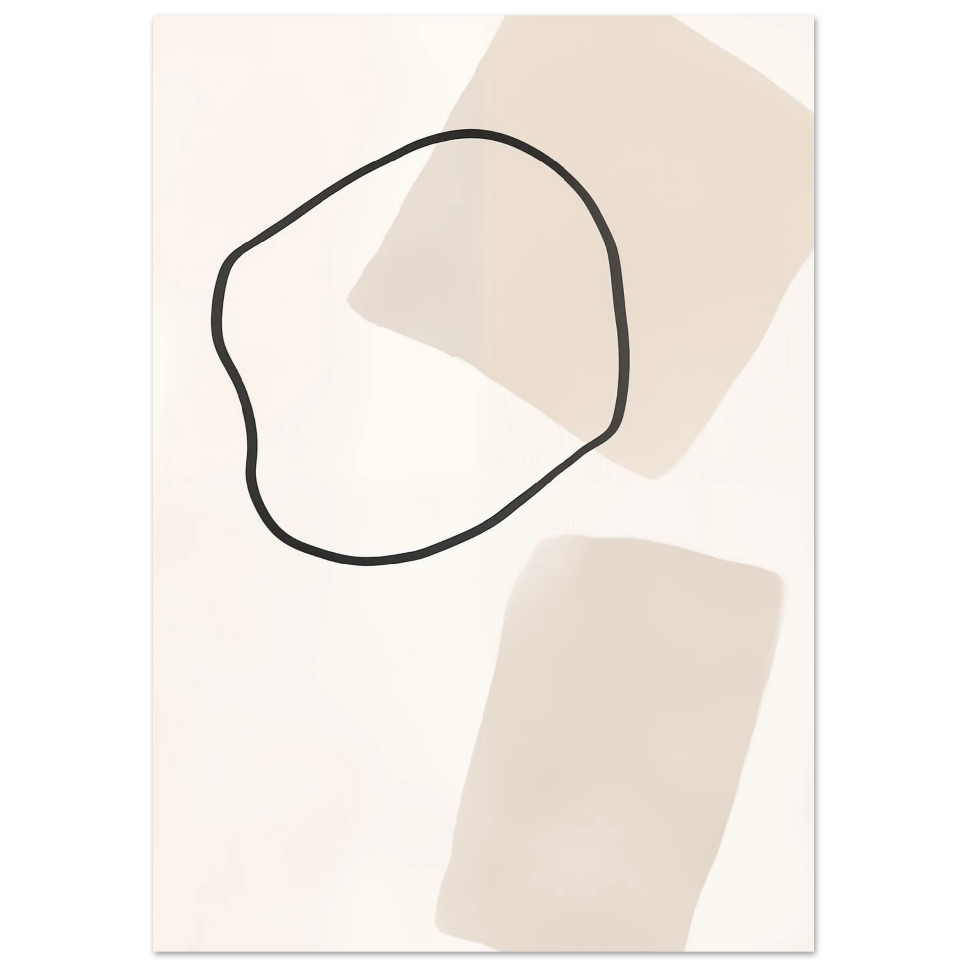 Abstrakte Balance in Beige Poster 21x29.7 cm - Pixara