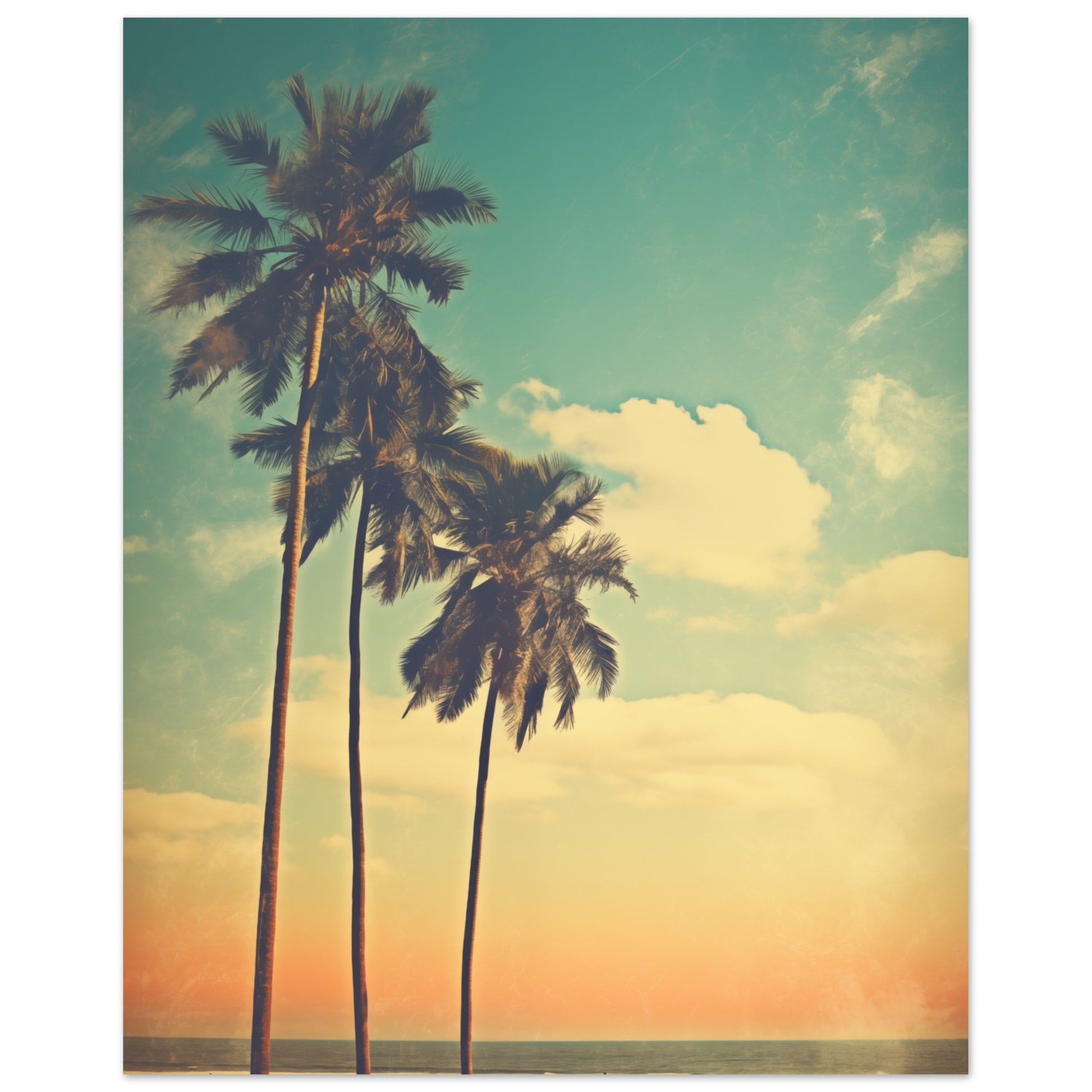 Retro Strandidyll Poster 40x50 cm - Pixara