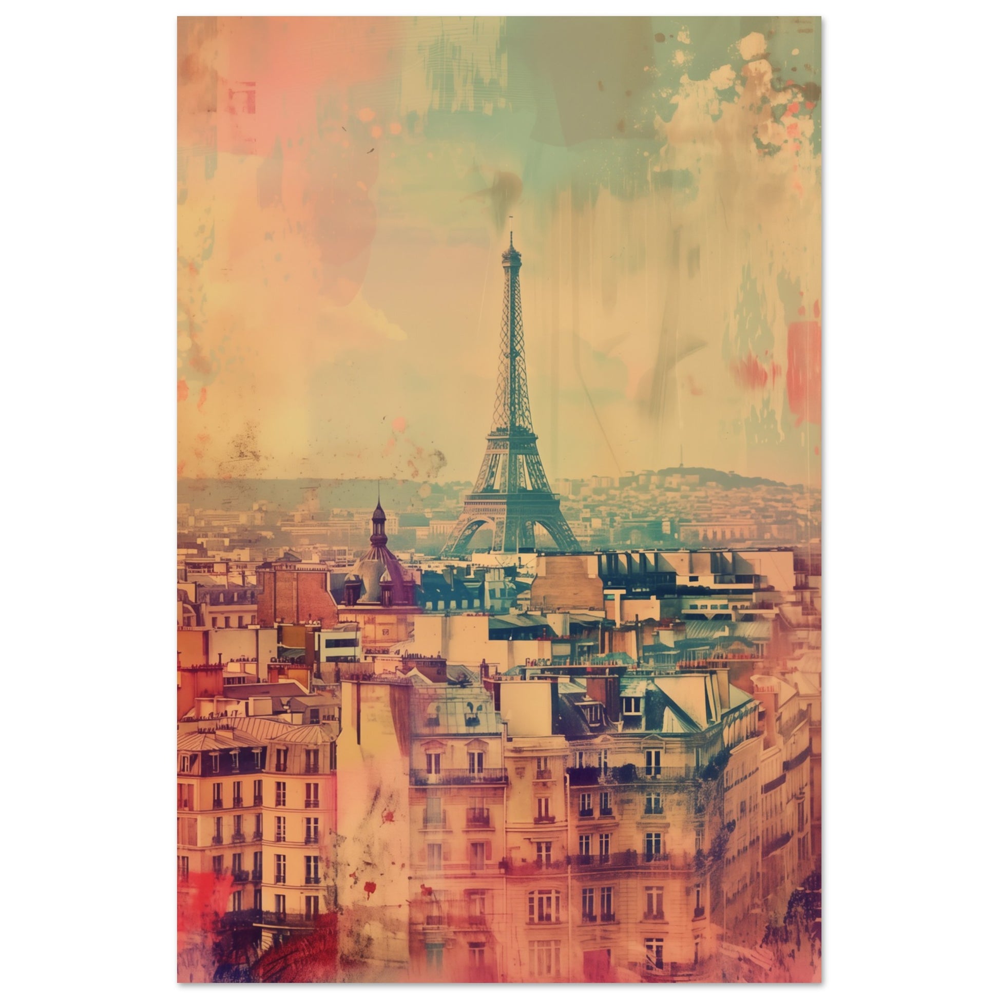 Pariser Pastelltraum Poster 60x90 cm - Pixara