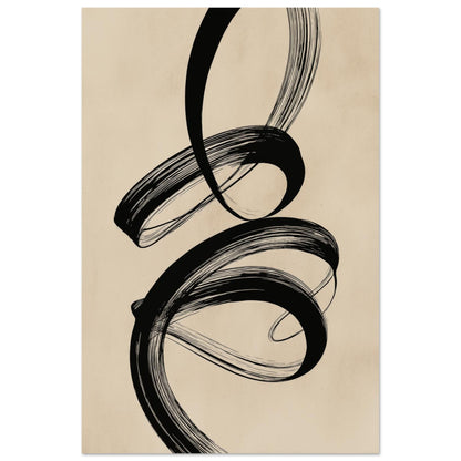Sanfte Linien auf Beige 60x90 cm - Pixara