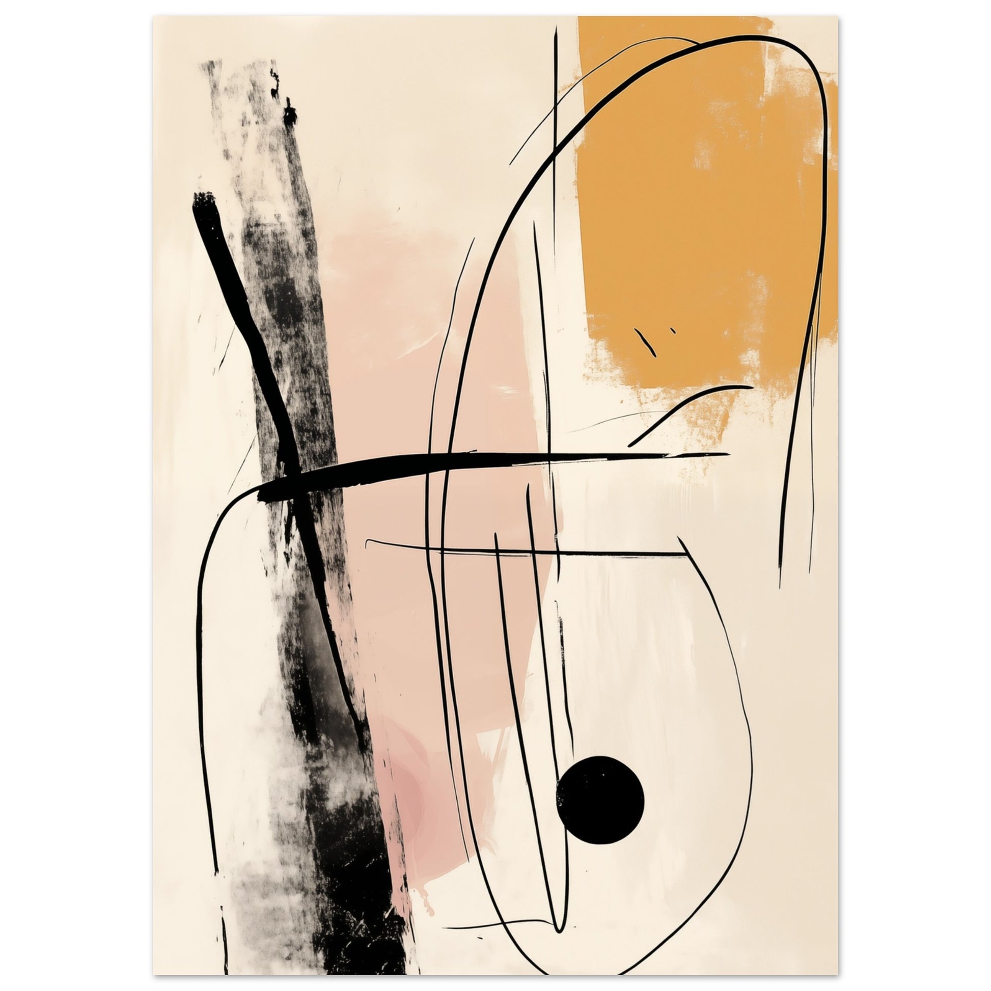 Abstrakte Linienkunst Poster 50x70 cm - Pixara